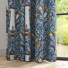 Pendeen Indigo Curtain