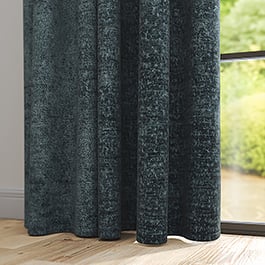 Boucle Royale Smoke Blue Curtain