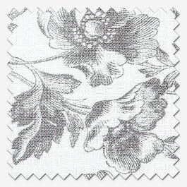 Camengo Celestine Tissu Noir Fusain Curtain