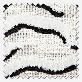 Camengo Ophea Velvet Black and White Curtain
