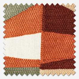 Casamance West Dream Orange Brule Ocre Curtain