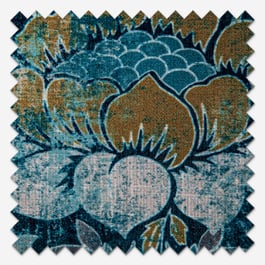 Ashbourne Teal Curtain