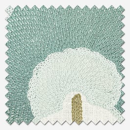 Scandi Floral Seafoam Curtain