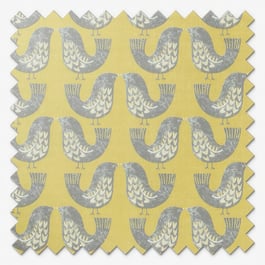 iLiv Scandi Birds Mustard Curtain