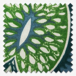 Winter Fruits Navy Curtain
