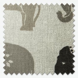 Elephants Natural Curtain