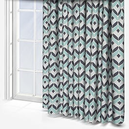 Ashley Wilde Illion Aqua Curtain