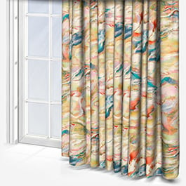Touched By Design Modernist Inky Coral Curtain
