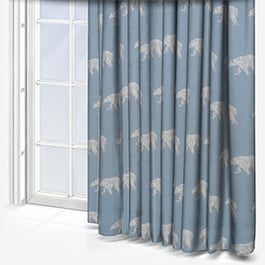 Touched By Design Polar Bear Blue Curtain