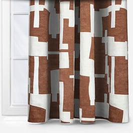 Camengo Brisbane Terracotta Curtain