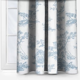 Camengo Cadence Tissu Bleu Porcelaine Curtain