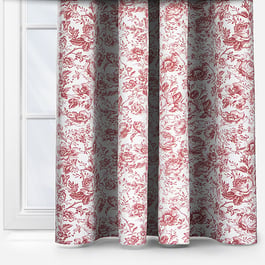 Camengo Celestine Tissu Rouge Grenat Curtain