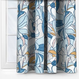 Edinburgh Weavers Yuri Blue Curtain