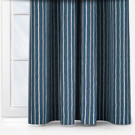 Fryetts Cromer Stripe Indigo Curtain