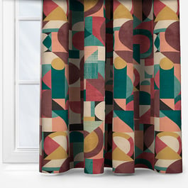 iLiv Geometrica Velvet Bilberry Curtain