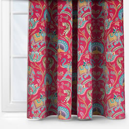 iLiv Sumatra Velvet Cerise Curtain