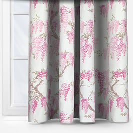 Laura Ashley Wisteria Coral Pink Curtain