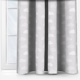 Sonova Studio Doodle Clouds Soft Grey Curtain