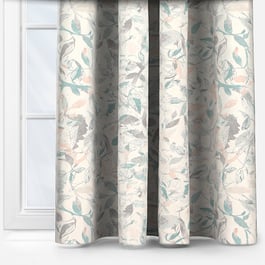 Touched By Design Colina Leaf Blush & Teal Curtain