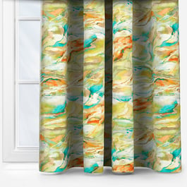 Touched By Design Modernist Neon Teal Curtain