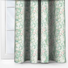 William Morris Golden Lily Linen and Blush Curtain
