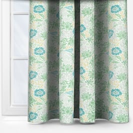 William Morris Mallow Apple and Linen Curtain