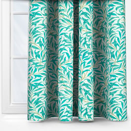 William Morris Willow Boughs Teal Curtain