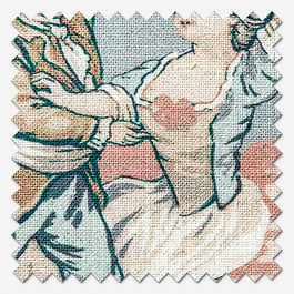 Camengo Gavotte Tissu Bleu Doux Cushion