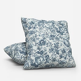 Camengo Celestine Tissu Bleu Encre Cushion