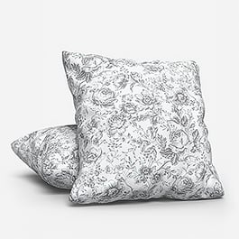 Camengo Celestine Tissu Noir Fusain Cushion