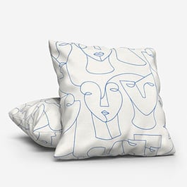 Camengo Visage Linen Indigo Cushion