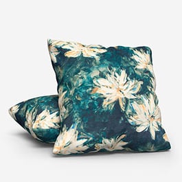 Fibre Naturelle Waterlily Navy Cushion