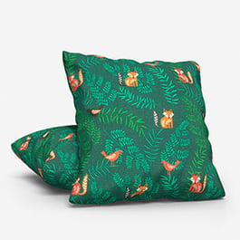 Fryetts Fern Forest Jade Cushion