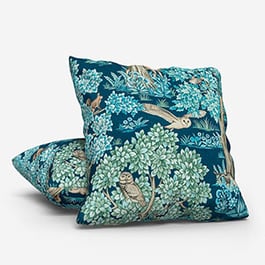 Woodland Retreat Sapphire Cushion