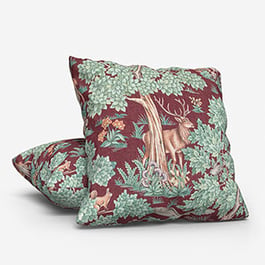 Woodland Retreat Velvet Bordeaux Cushion