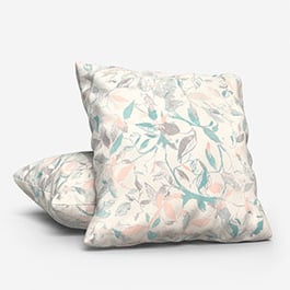 Touched By Design Colina Leaf Blush & Teal Cushion