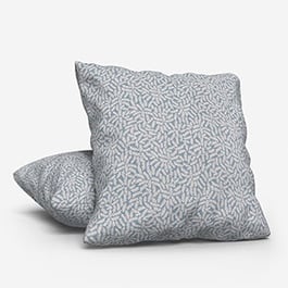 Touched By Design Ficus Leaf Sky Blue Cushion