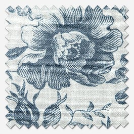 Camengo Celestine Tissu Bleu Encre Easy Fit Lamp Shade