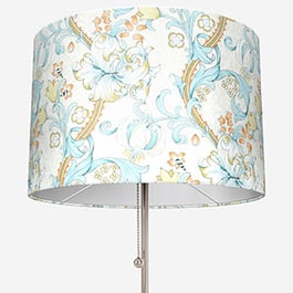 William Morris Golden Lily Linen and Teal Lamp Shade
