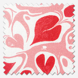 CathKidstonMarbleHeartsDitsyRed Roman Blind