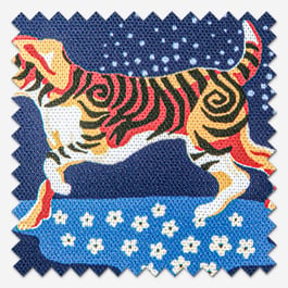 Cath Kidston Puppy Fields Navy Roman Blind