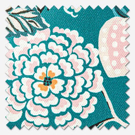 Cath Kidston Strawberry Gardens Teal Roman Blind