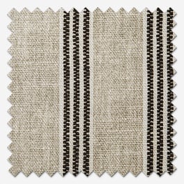Emily Bond George Stripe Print Charcoal Roman Blind