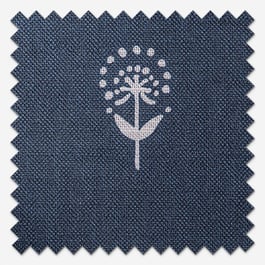 Emily Bond Wild Thyme Indigo Roman Blind