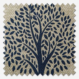 Emily Bond Yew Tree Navy Roman Blind