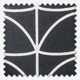 Orla Kiely Linear Stem Liquorice Roman Blind