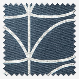 Orla Kiely Linear Stem Navy Whale Roman Blind