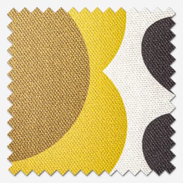 Orla Kiely Spot Flower Stem Yellow and Grey Roman Blind