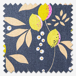 Sara Miller Birds & Gate Deep Navy Roman Blind