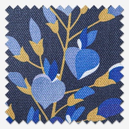 Sara Miller Wisteria Navy Roman Blind